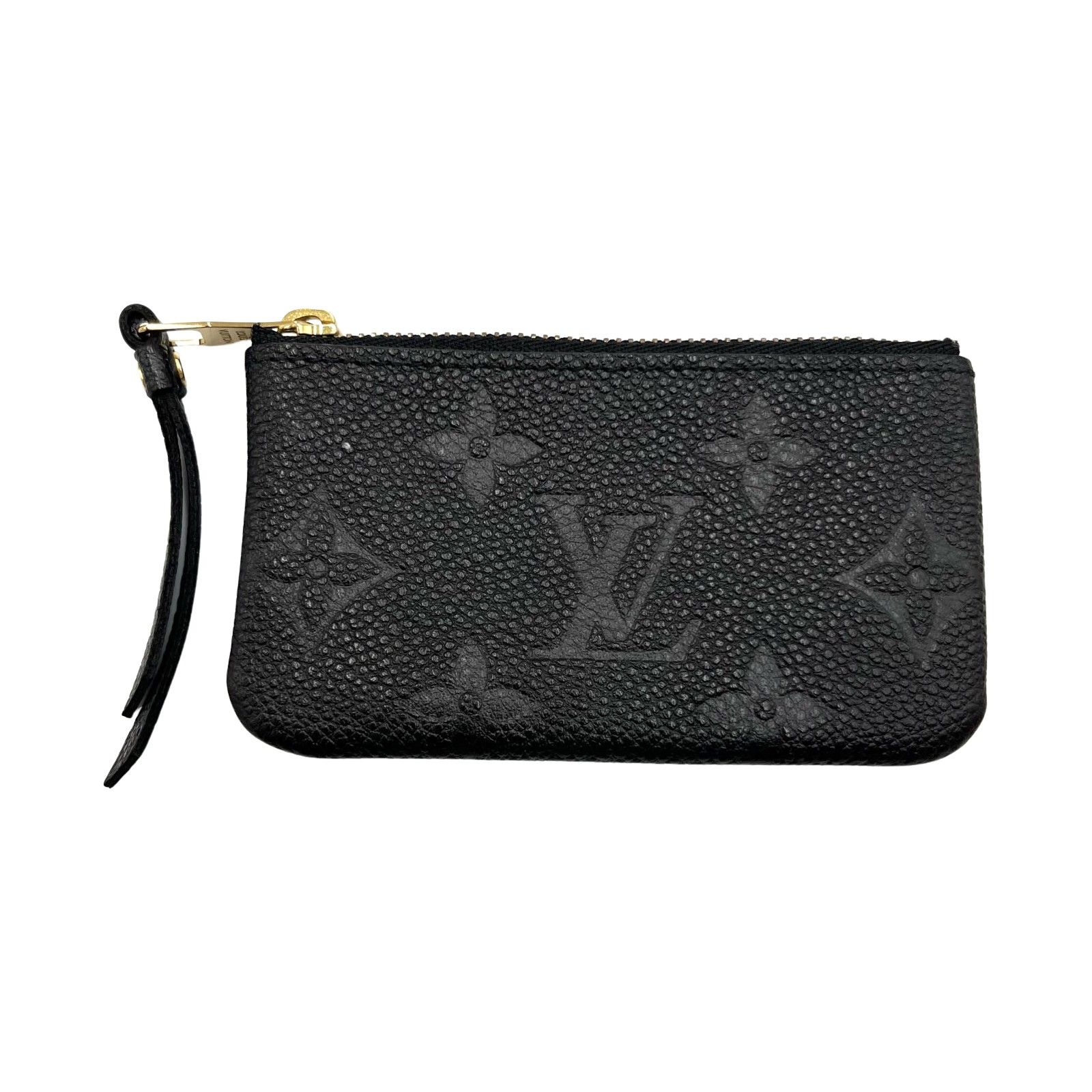 ルイヴィトン LOUIS VUITTON コインケース ポシェットクレ キーケース M80879 レザー ブラック レディース