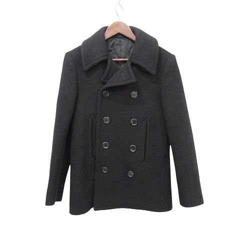 【値下げ】Lithium homme リチウムオム カシミア ピーコート 44 リチウム オム LITHIUM HOMME 美品 Pコート アウター カシミヤ混