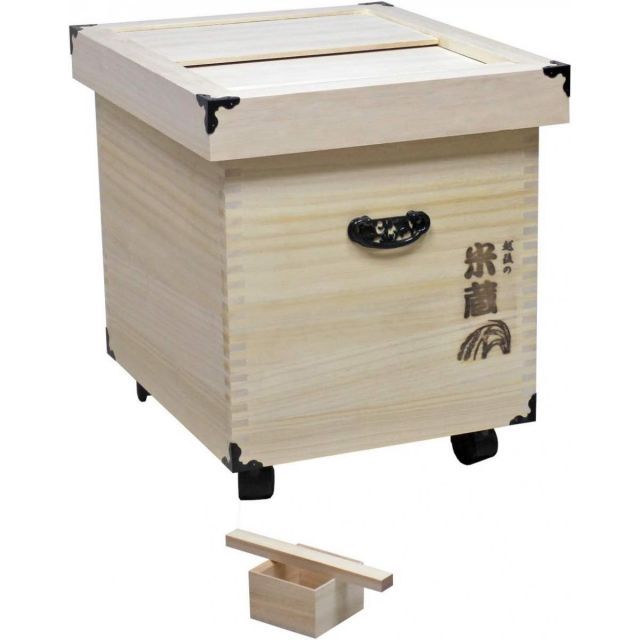 桐米びつ GL-30K マス スリ棒 キャスター付き 新潟 日本製 ナガノ産業