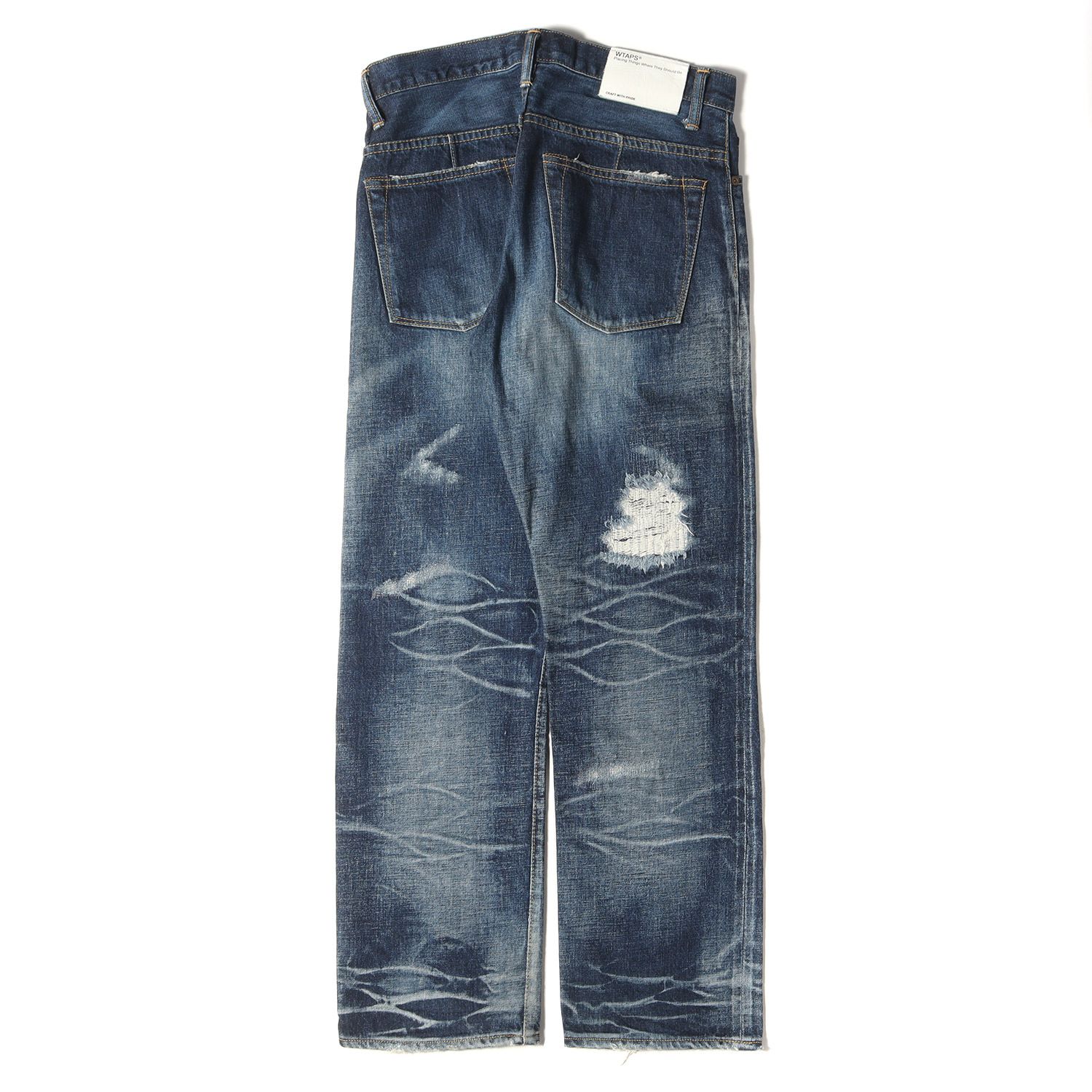 WTAPS ダブルタップス パンツ サイズ:S 15SS ダメージリペア加工 
