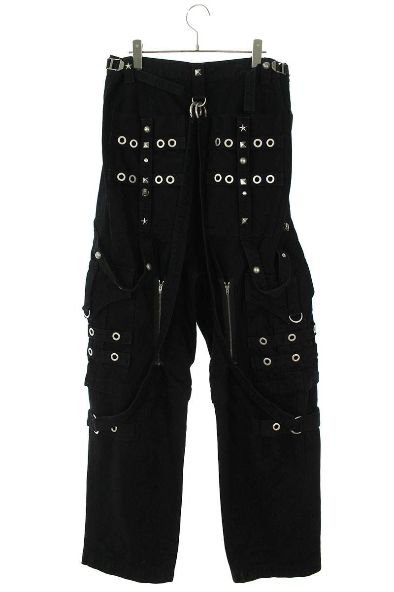 バレンシアガ 22SS 681693 TBP47 RAVER BAGGY PANTS スタッズ装飾  