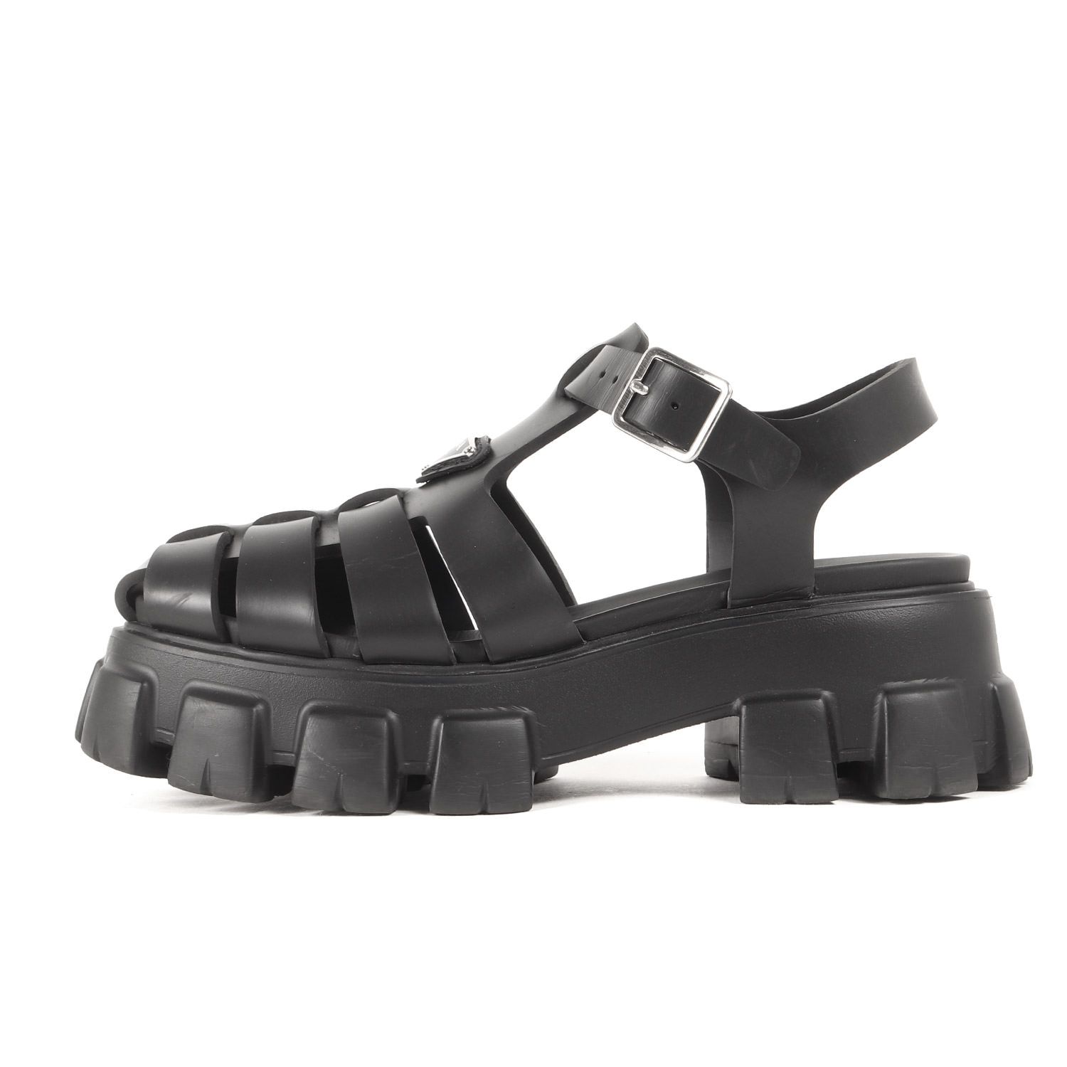 PRADA ブラック サンダル 厚底　イタリア製、サイズ6 PRADA ブラック サンダル 厚底イタリア製、サイズ6