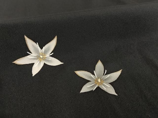 平和屋着物▽訪問着 刺繍 扇面花文 暈し染 金銀彩 やまと誂製