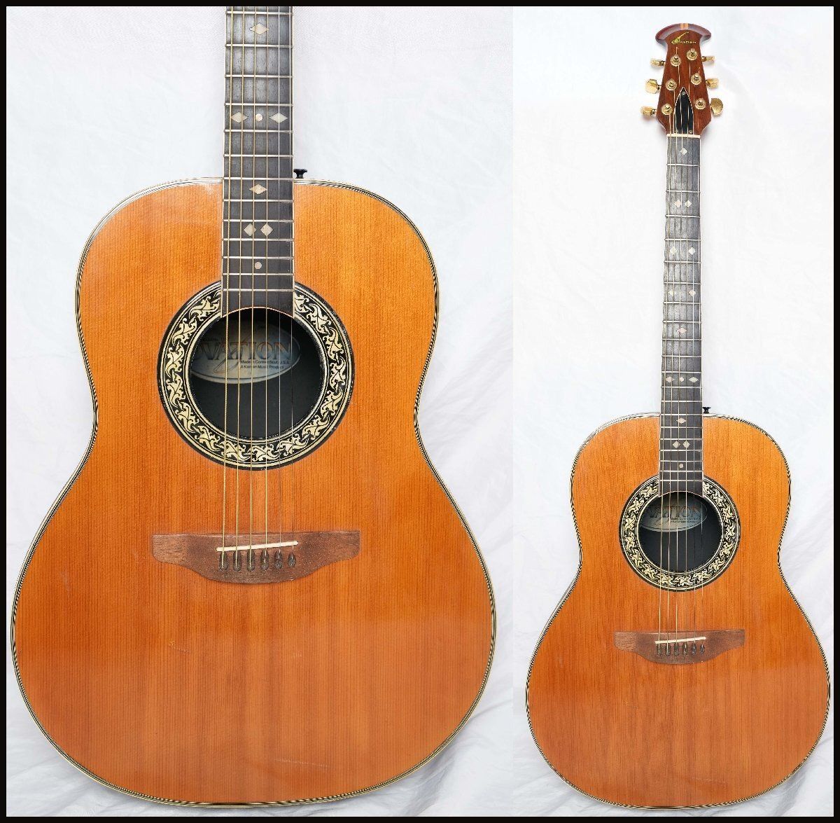 OVATION USA 1117 Natural ディープボール|ノンピックアップモデル 現状品 70年代