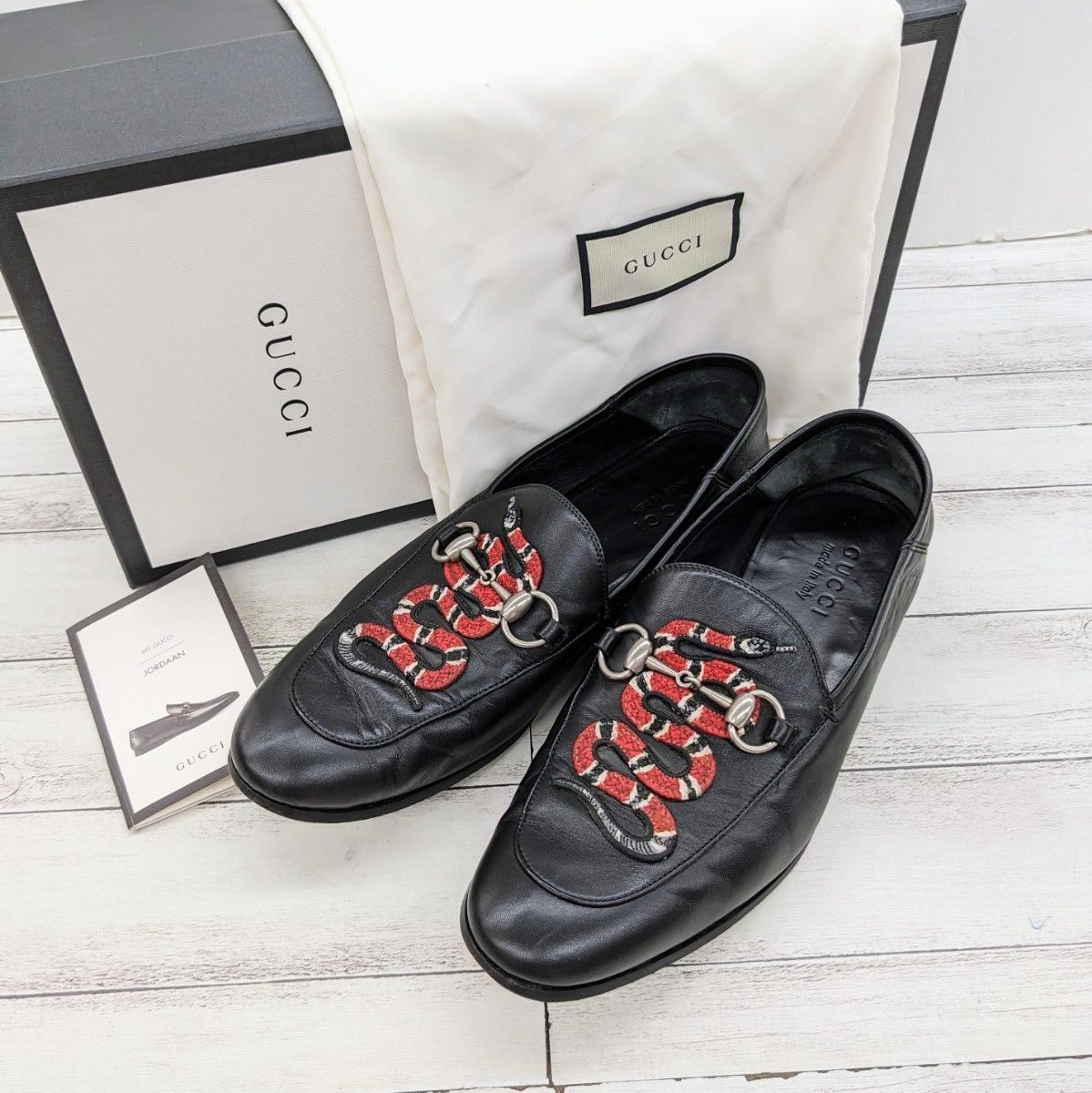 完璧 正規品 GUCCI グッチ 429062 17AW キング スネーク ホースビット