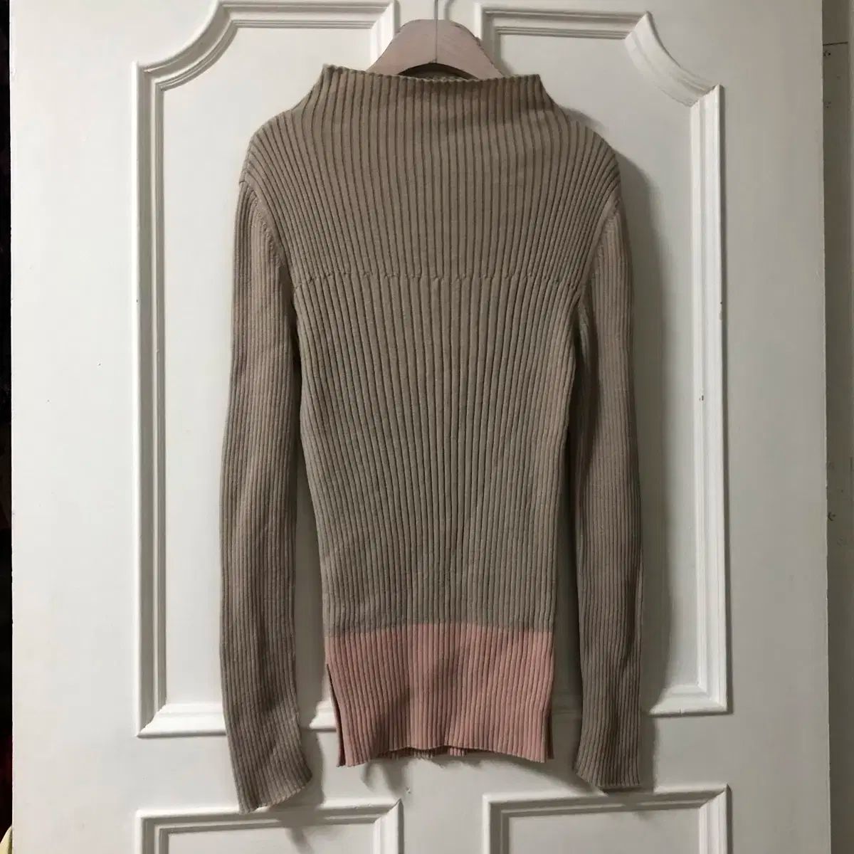 TIME タイム ゴージ バイカラー モックネック ハイネック インナー ニット オールドマネールック 通勤ルック ゲストルック