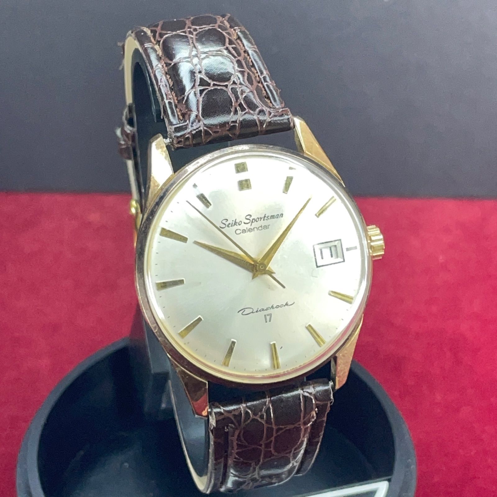 1963年製 SEIKO スポーツマン カレンダー 手巻 裏蓋鶴マーク