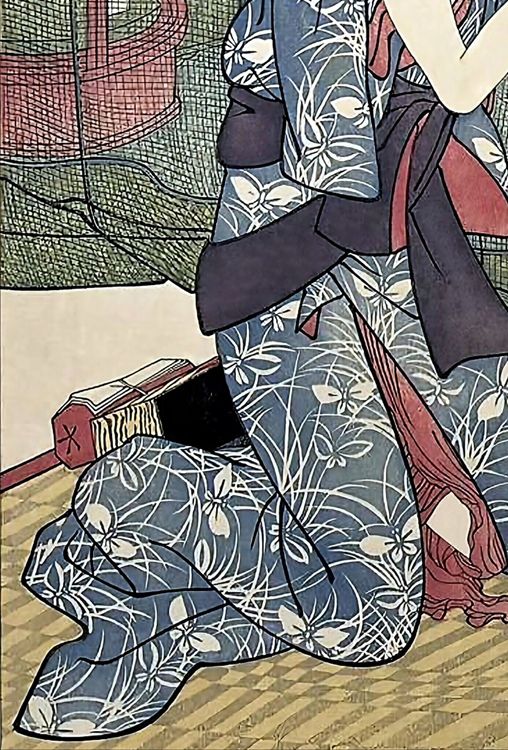歌川国貞 星の霜当世風俗 蚊やき 約56×37.9cm 大サイズ 複製ポスター