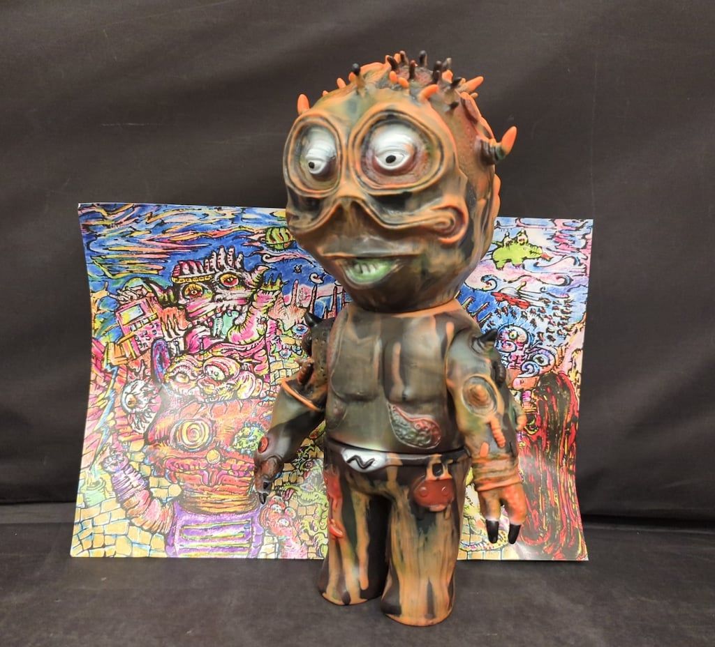 SKARNZ BOY STAR LORD 黒/オレンジマーブル成型
