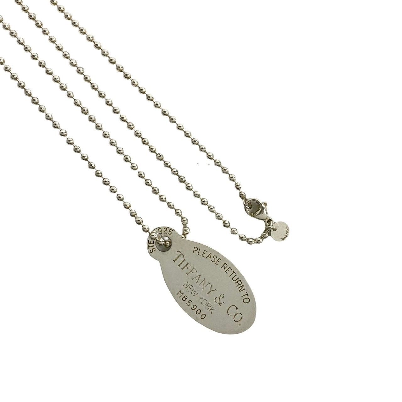 極美品 ティファニー リターントゥ ボールチェーン チャーム シルバー925 TIFFANY&Co.】ティファニー リターントゥ オーバルタグ