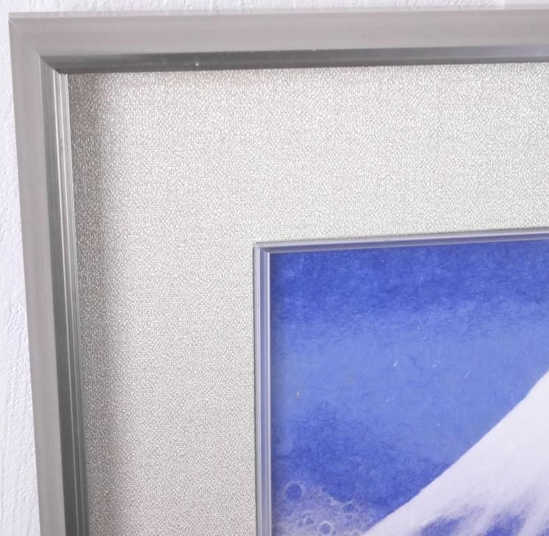 山内一生 『 富嶽 』和紙工芸 作家 落款 ・ 共シール 有