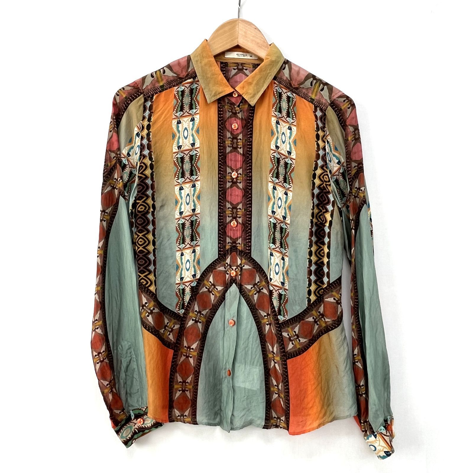 ETRO】シルクブラウス・シャツ 総柄 シルク100％ - メルカリ 