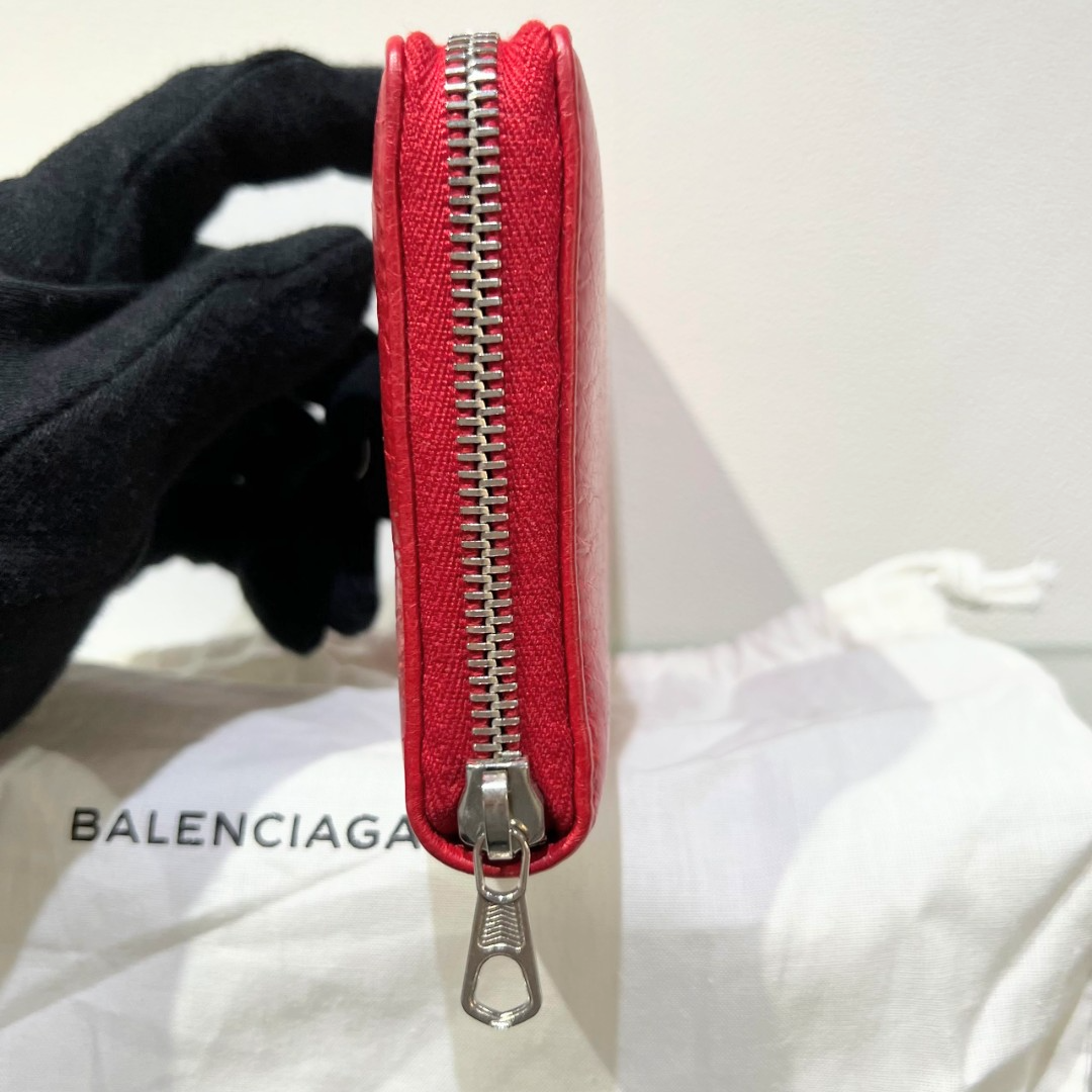 ◇新品未使用品◇ BALENCIAGA 長財布 レッド ユニセックス 箱付き-