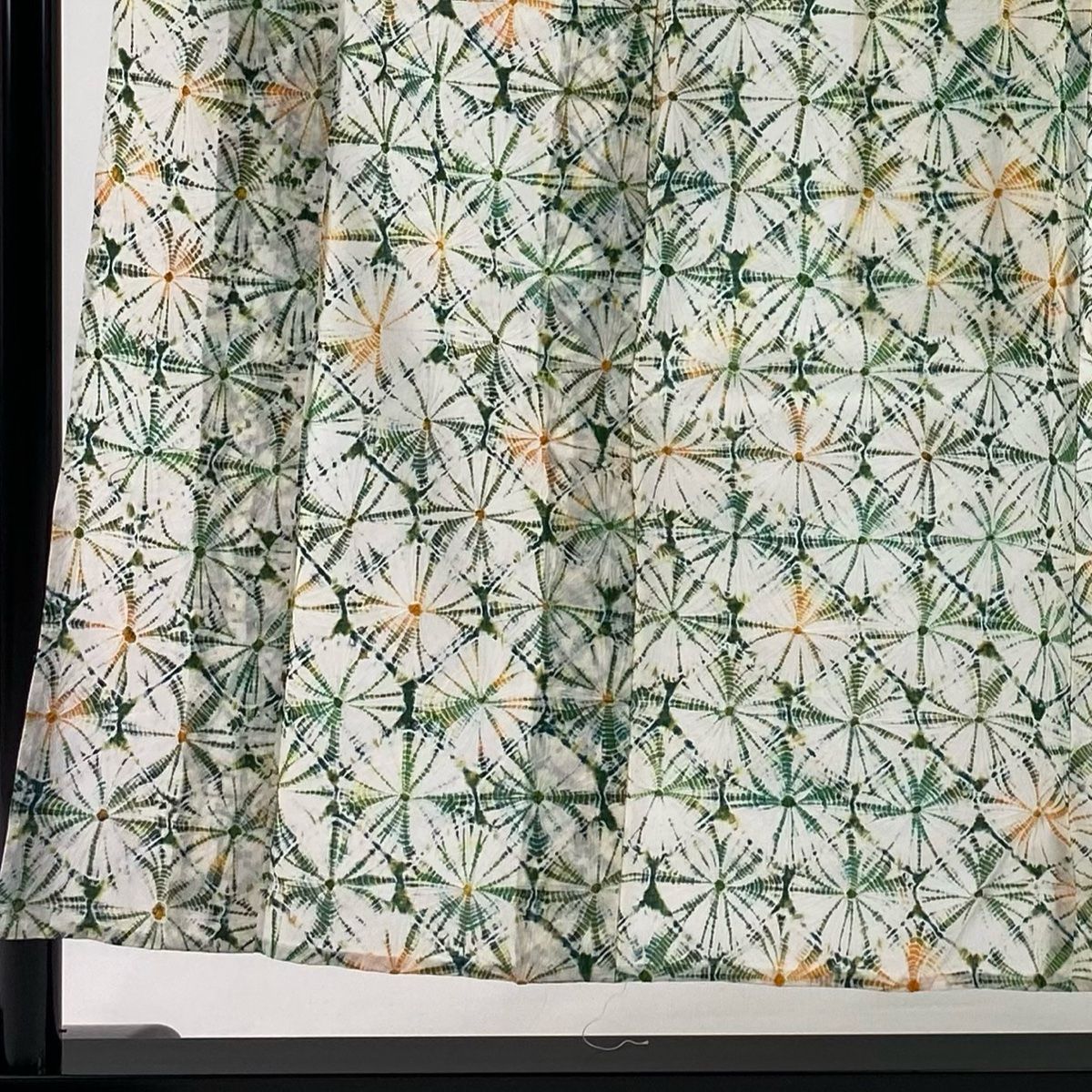 浴衣 身丈155cm 裄丈63.5cm S 絞り浴衣 幾何学模様 薄緑 綿 名品