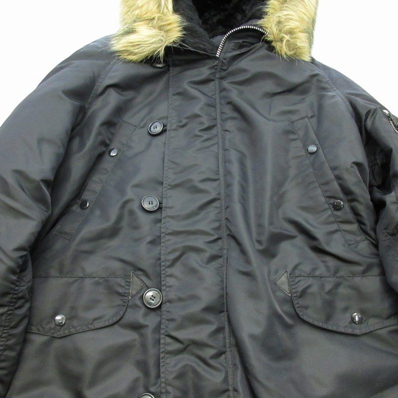 アルファ ALPHA 美品 N-3B フライト ジャケット ミリタリー 黒