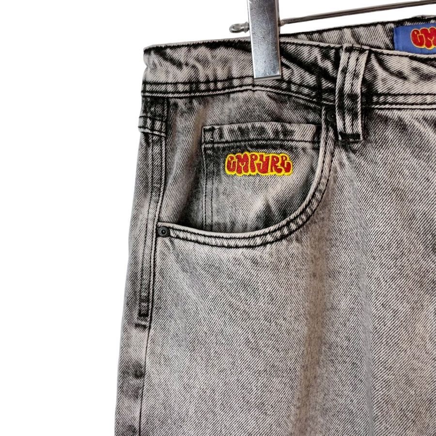 Empyre Colby Embroidered Loose Fit Light Wash Denim Skate Jeans 