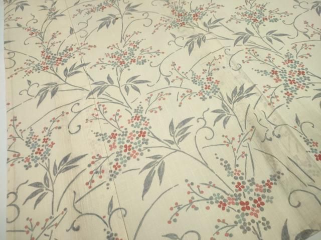 平和屋着物○上質な紬 花唐草文 正絹 逸品 DAAS3313ps