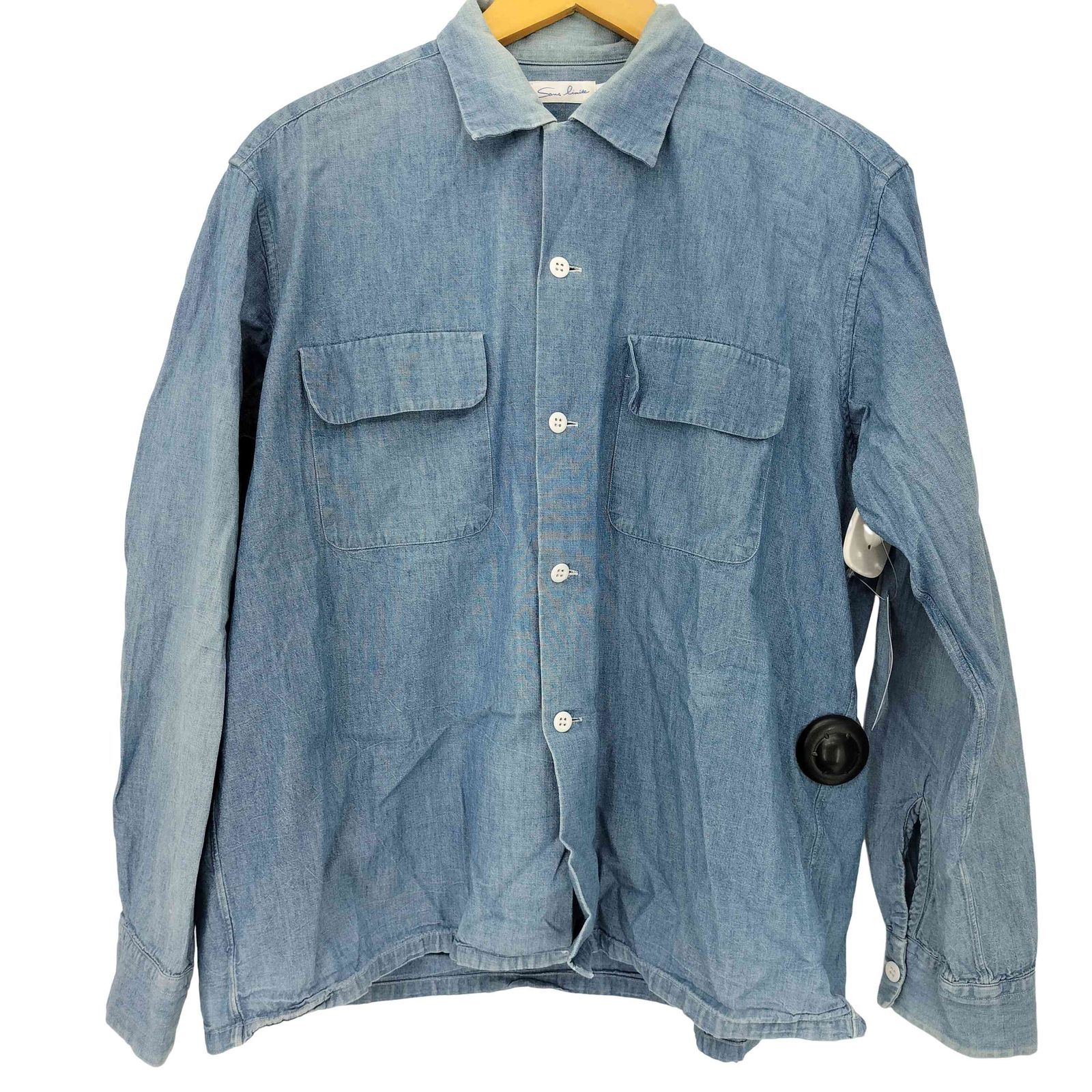 サンリミット Sans limite 19SS デニム L/S オープンカラーシャツ