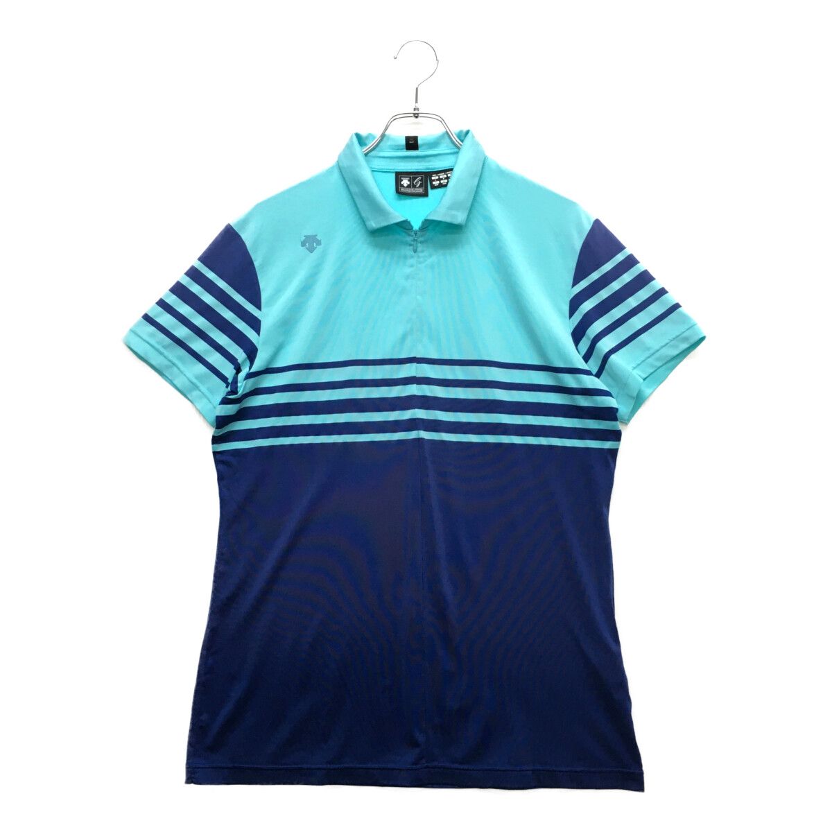中古 メンズ デサントゴルフ DESCENTE GOLF 半袖シャツ L 青系