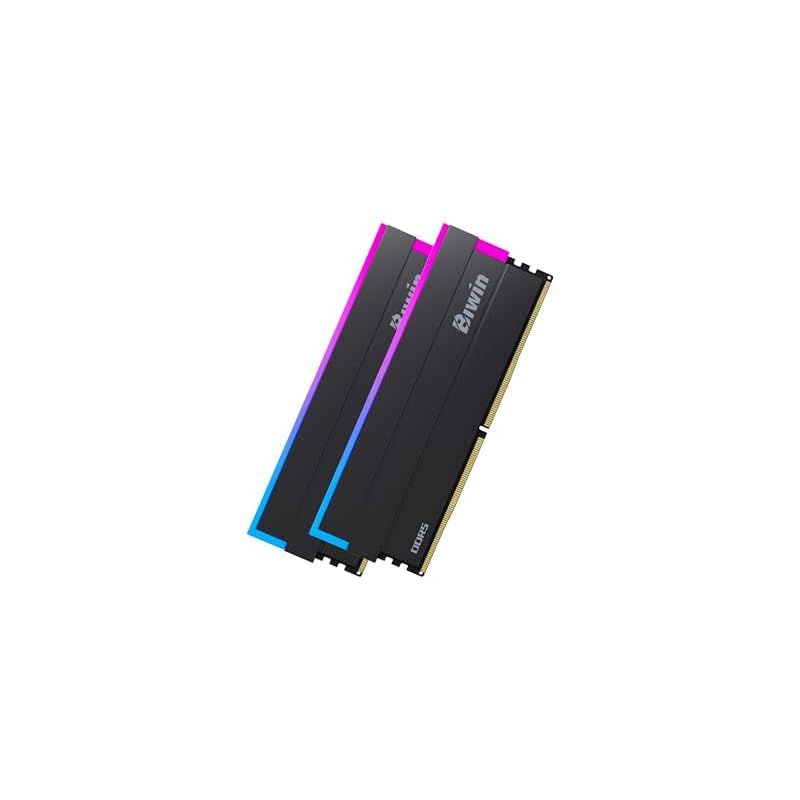Biwin DW100 DDR5 6400MT|s PC5-51200 デスクトップPC用メモリ 32GB 16GB×2枚 CL32 RGBライティング Intel XPM 3.0|AMD EXPO両対応 メモリキット ブラック