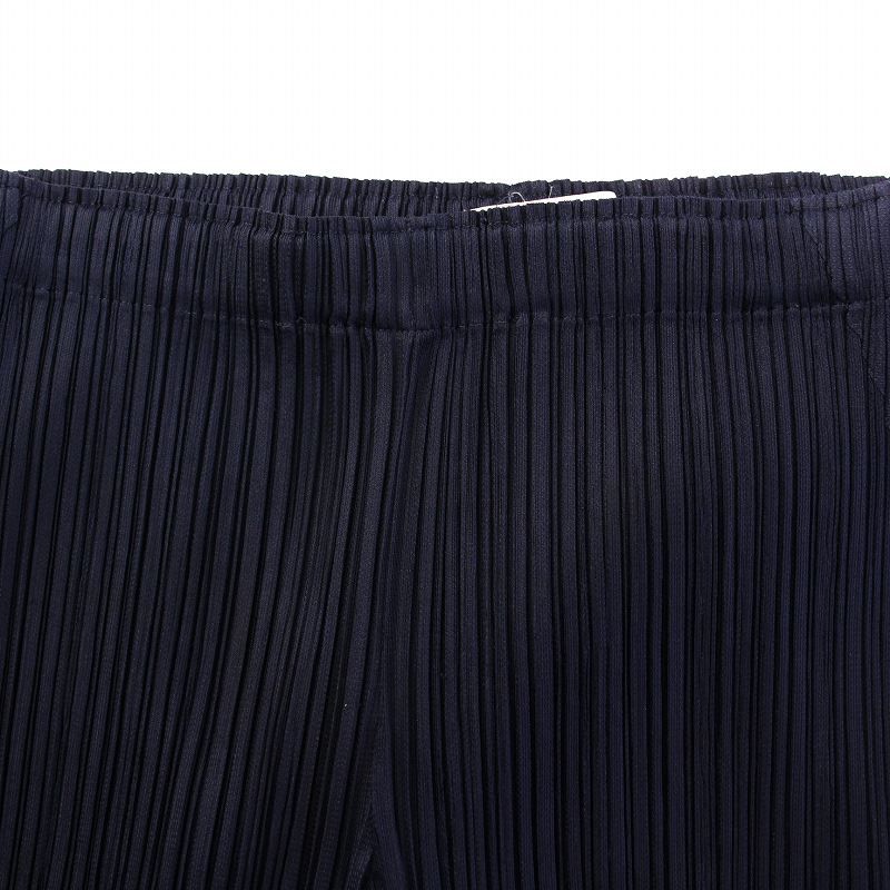 美品✨️PLEATS PLEASE プリーツプリーズ ストレートパンツ ネイビー