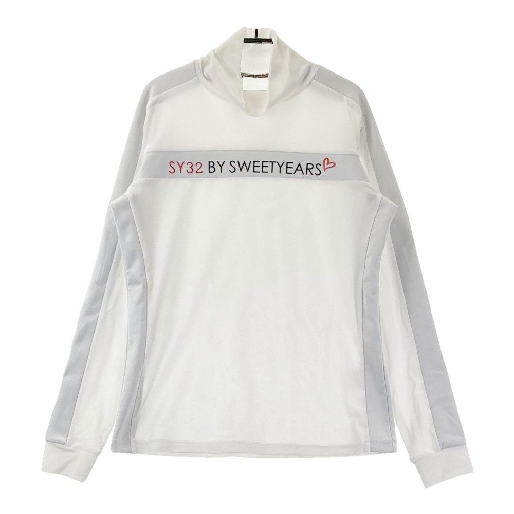 サイズ：M SY32 BY SWEET YEARS GOLF エスワイサーティトゥ  ハイネック 長袖Tシャツ ベロア地  ホワイト系 [240101421969] ゴルフウェア レディース ストスト サイズ：M SY32 BY SWEET YEARS GOLF エスワイサーティトゥ