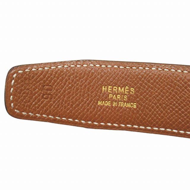美品 エルメス vintage HERMES エトリエ リバーシブル ベルト ボックス