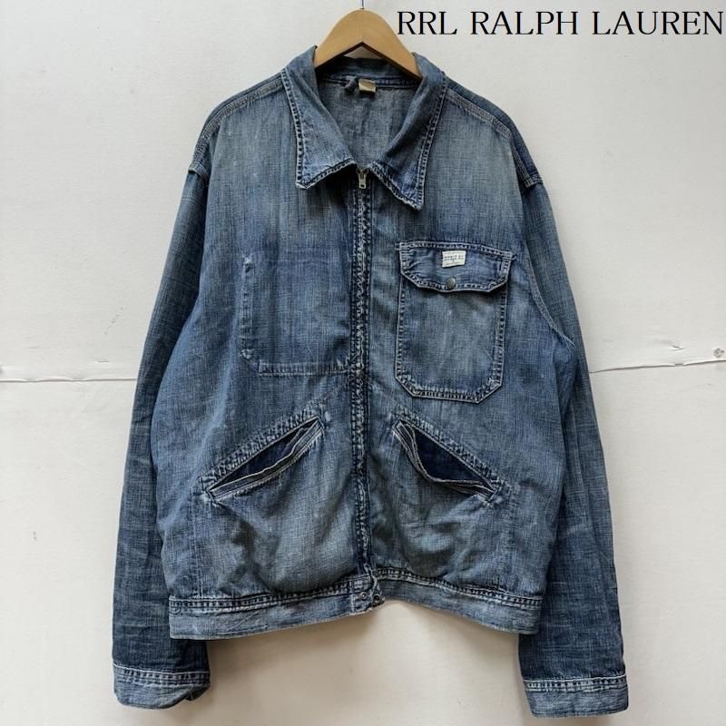 RRL RALPH LAUREN ダブルアールエル ラルフローレン ジャケット、上着 ジャケット、ブレザー 21SS ディストレスト デニム ジップ  ジャケット - メルカリ