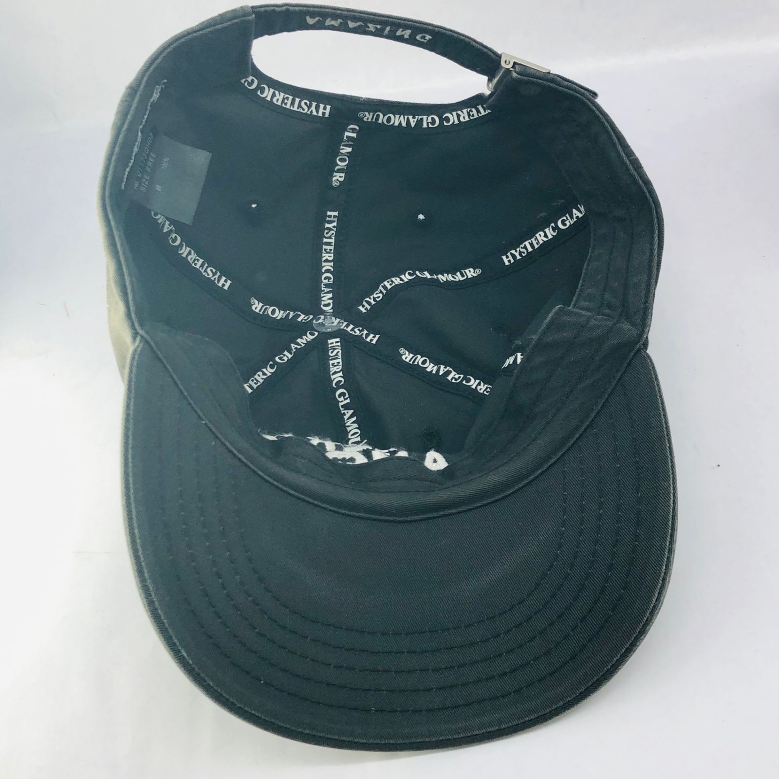 ○HYSTERIC GLAMOUR ベースボールキャップ コットン BLK メンズ