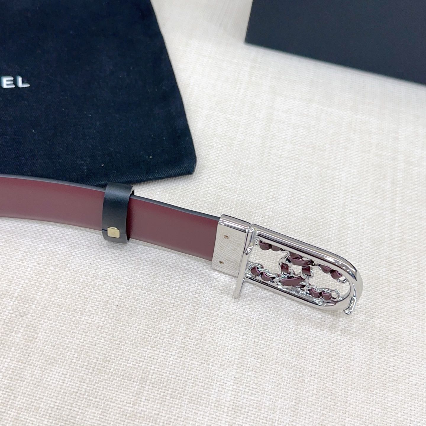 値下げしました！CHANEL レザーベルト90センチ　正規品 今日特価】Chanel シャネル レザーベルト - メルカリ