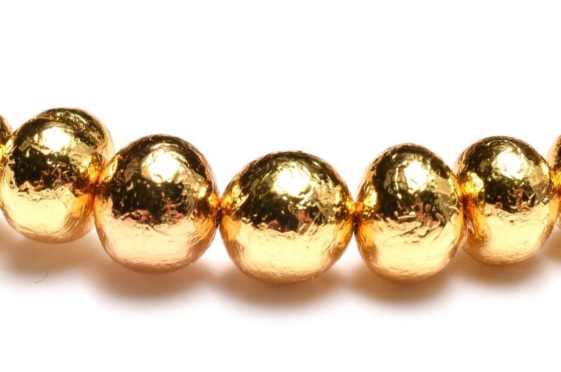 １点物 メテオライト アルタイ隕石 5-6.5x7.5mm ゴールドコーティング タンブル ボタン ブレスレット パワーストーン 天然石 _MA9907