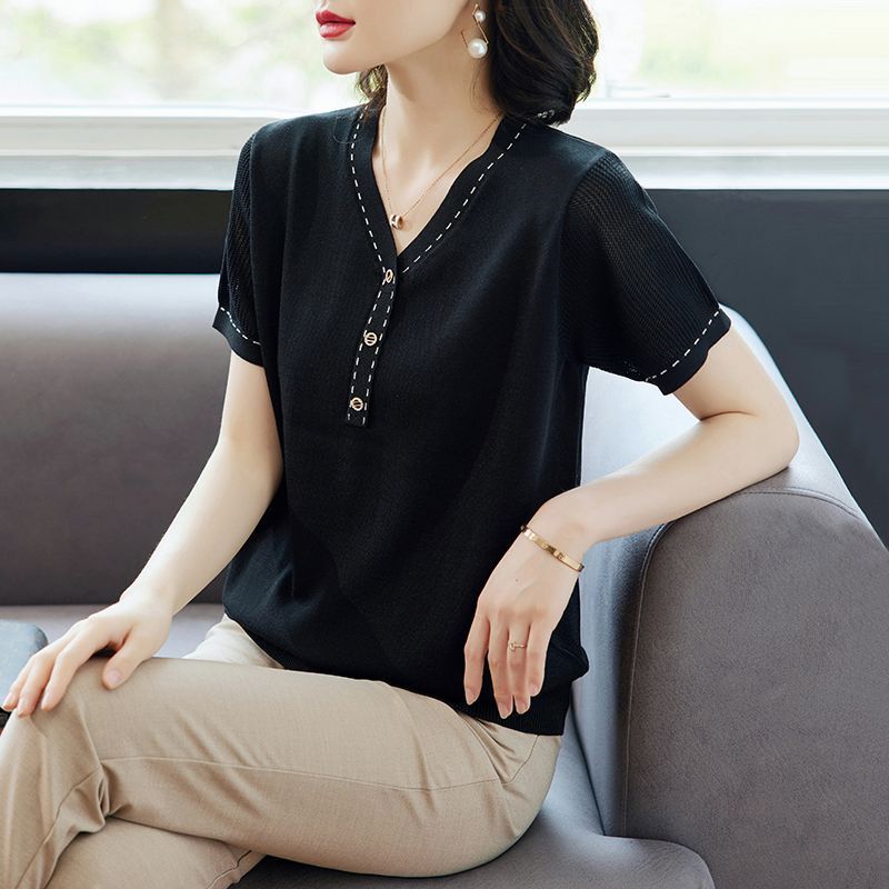 サマーニット ニット Tシャツ カットソー 半袖 Vネック フレア袖 レディース トップス 半袖ニット シンプル 涼しい 無地 冷房対策 楽天市場】【8/8！クーポンで1,690円】 サマーニット 半袖