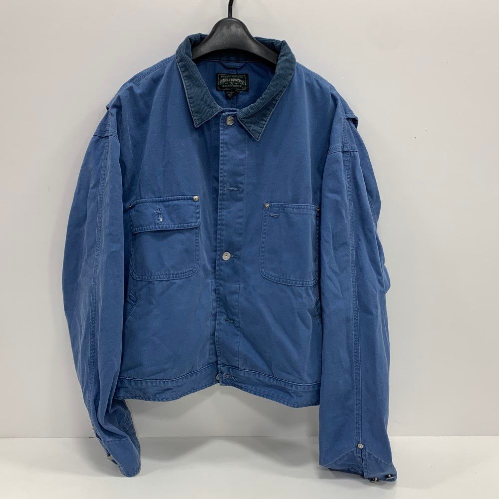 07w3383 80's USA製 POLO COUNTRY コットンジャケット ブルー