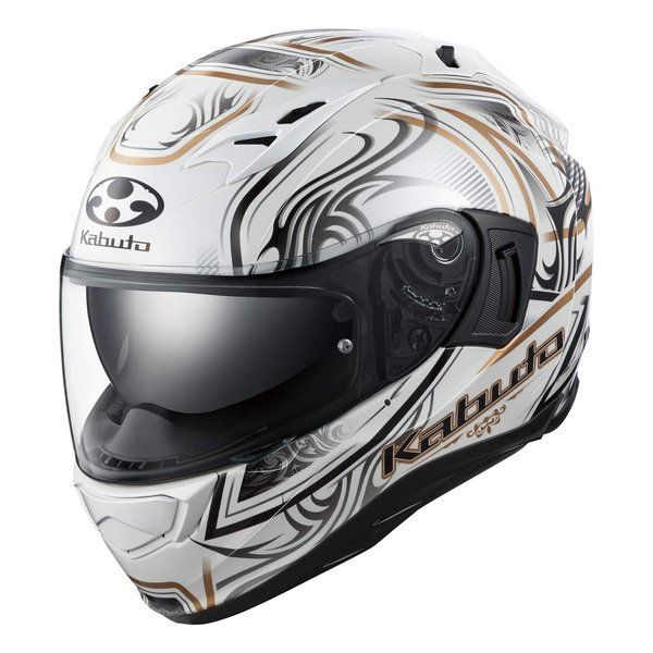【新品】OGK  オージーケー フルフェイスヘルメット OGK KAMUI-3 JAG ジャグ  パールホワイトゴールド S 55-56cm KAMUI3JAGパールWHゴールドS (2571743)
