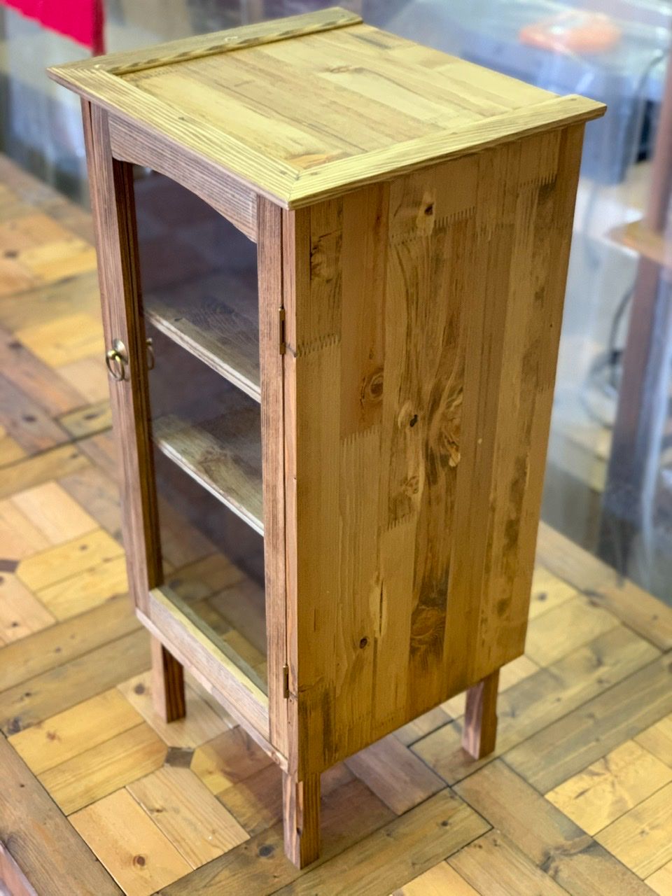ガラスキャビネットC ガラスショーケース・食器棚・カフェシェルフ ガラスキャビネットA ガラスショーケース 食器棚 カフェシェルフ 木材