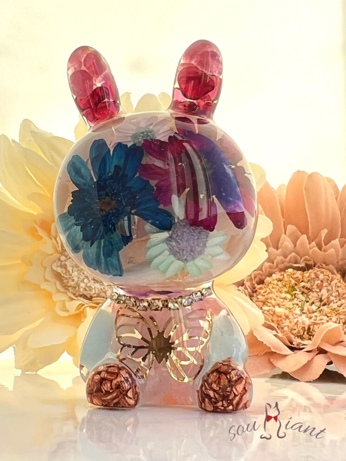 オルゴナイト くま のお友達のうさぎカップル♡