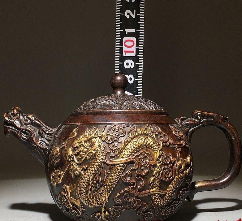 銅 細工 茶道具 龍鳳茶葉壺 現代工芸品 美術品 置物 銅 細工 茶道具 龍鳳茶葉壺 現代工芸品 美術品 置物 工芸品