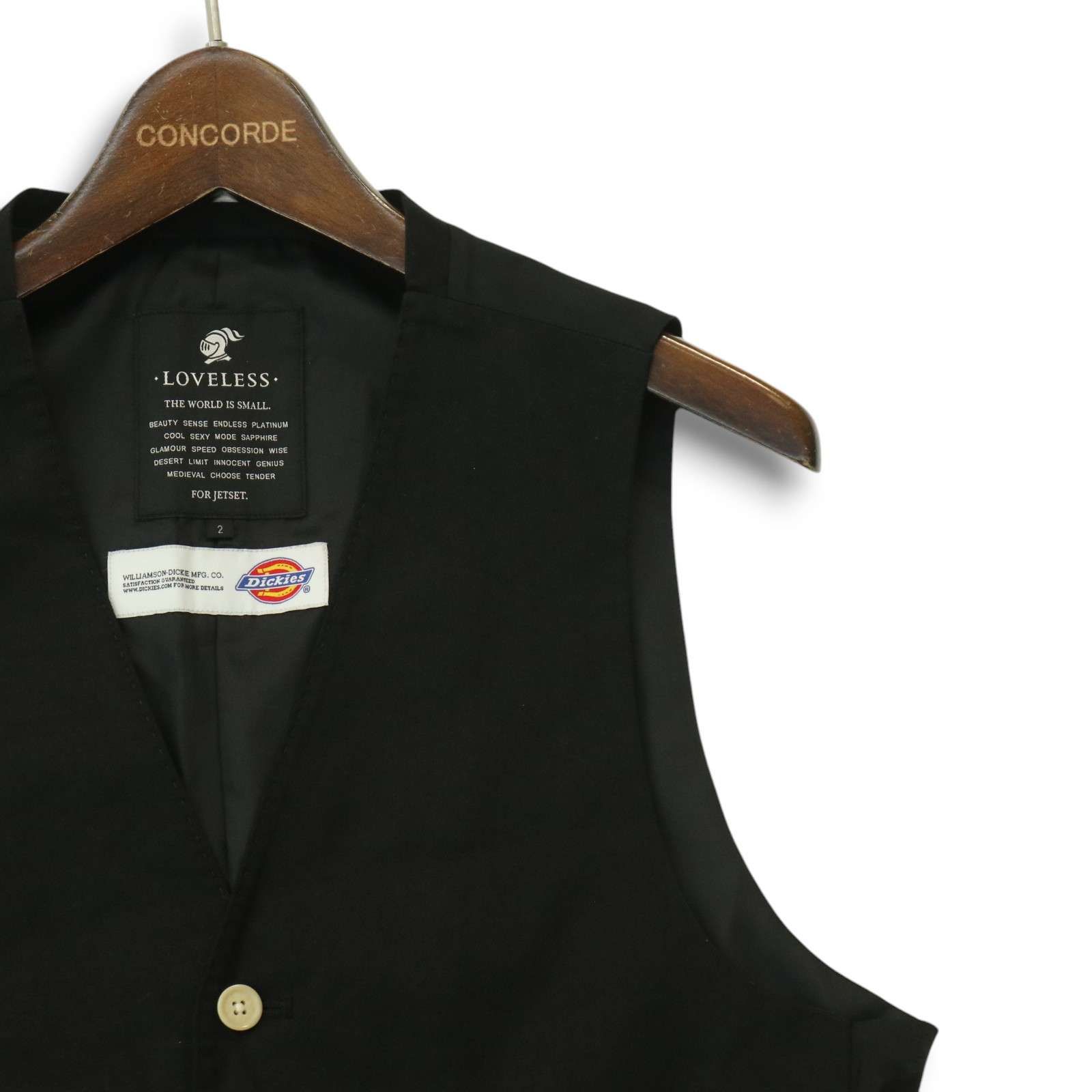 LOVELESS ラブレス×Dickiesディッキーズ コラボ テーラードジャケット (3) 美品LOVELESS × Dickies ラブレス ディッキーズ 通年☆ 切替 ベスト