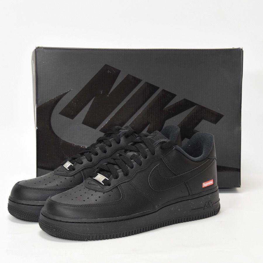 新品 未使用】NEW Supreme × Nike Air Force 1 Low Black シュプリーム