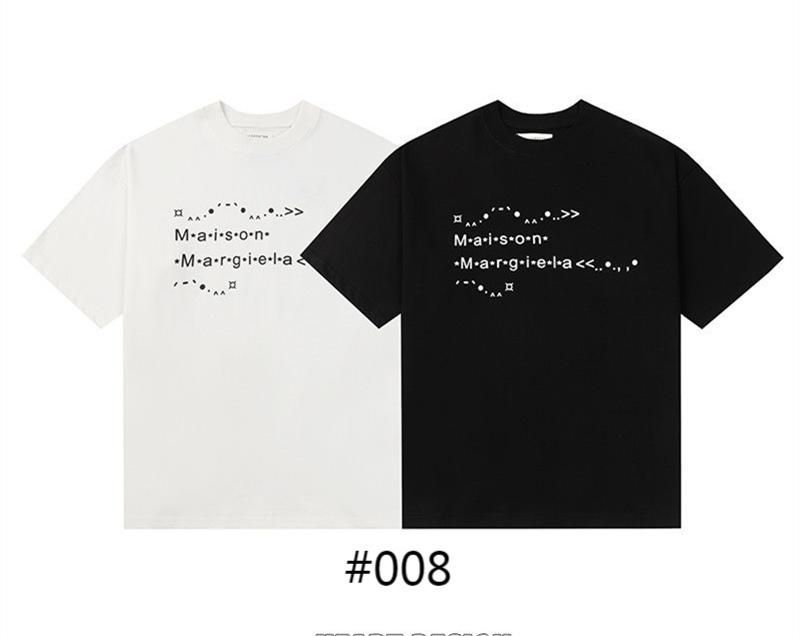 新品 Maison Margiela MM6クリエイティブデザイン・ファッションカジュアルTシャツ 黑+白 2枚