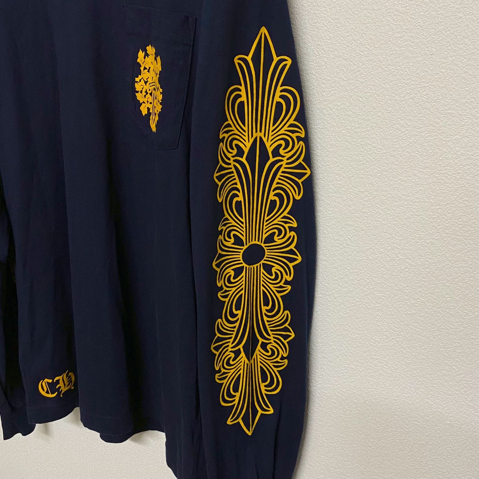 CHROME HEARTS DAGGER クロムハーツ ダガー 紺 ネイビー ロングTシャツ 