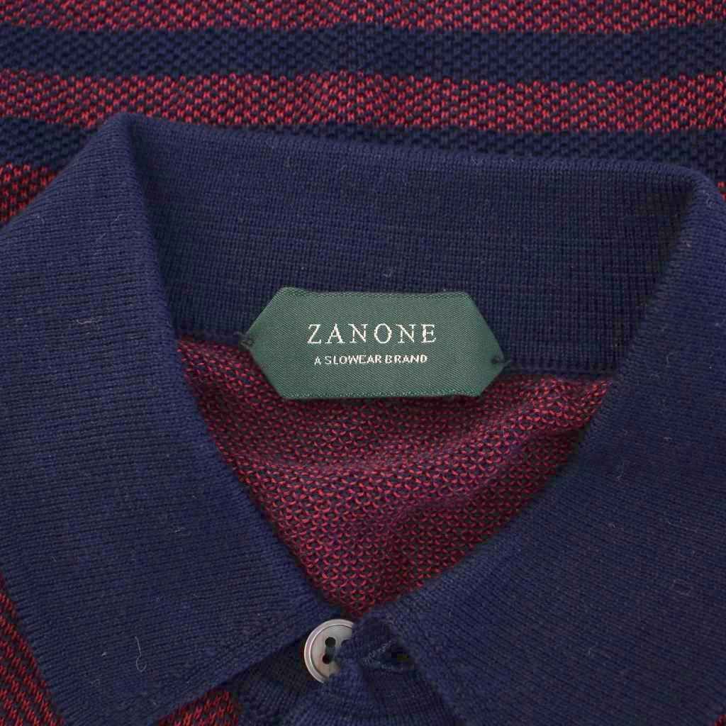 ザノーネ ZANONE ポロシャツ ニット 半袖 レギュラーカラー