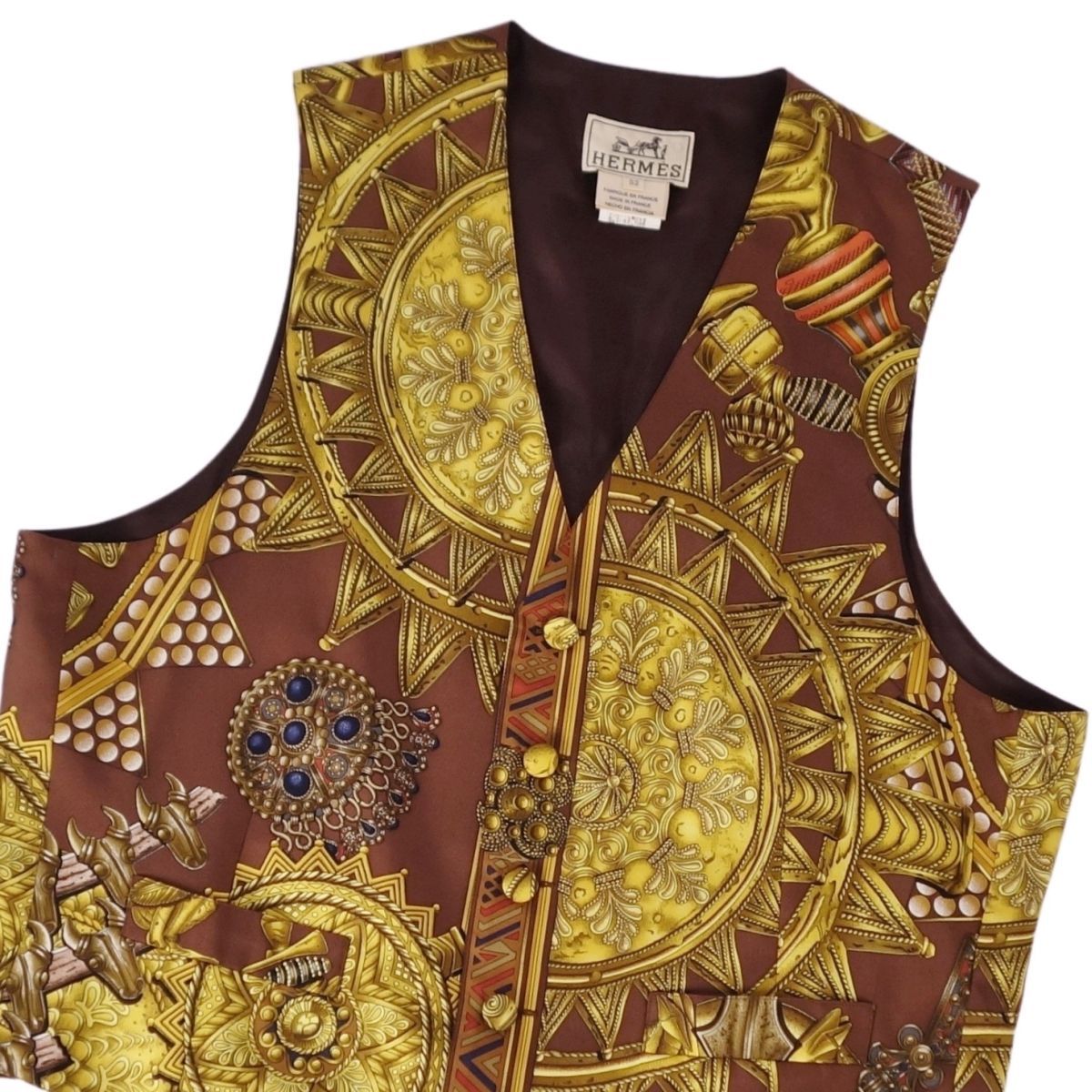 美品 Vintage エルメス HERMES ベスト ジレ L'OR DES C - メルカリ
