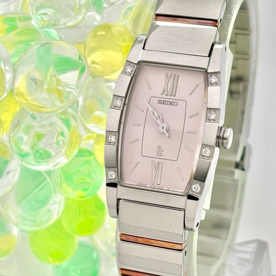 電池 SEIKO セイコー ルキア 8Pダイヤ ピンク レディース 腕時計 ドレス