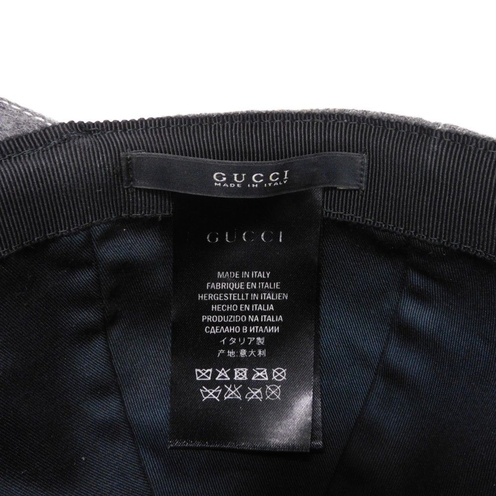 GUCCI グッチ インターロッキングG フェルト ベースボール キャップ M