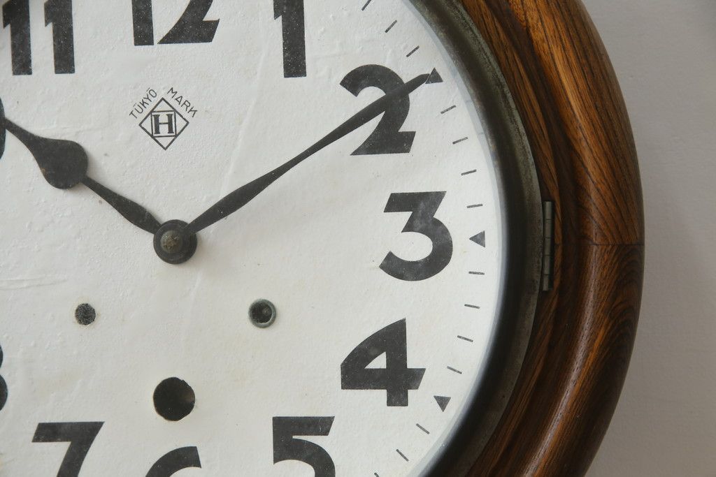 アンティーク アールデコ 冨尾時計地球鶏マーク 掛け時計 柱時計 振り子 アンティーク アールデコ 冨尾時計地球鶏マーク 掛け時計 柱時計