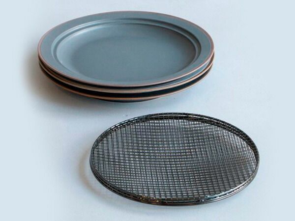 天然素材 KIKIME amime プレート L 黒酸化網×ブラック 時計