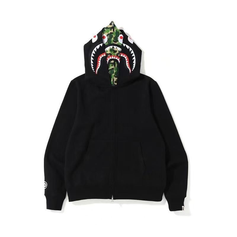 ♡新品♡ A BATHING APE DOUBLE SHARK HOODIEアベイシングエイプ 長袖 シャークパーカー  男女兼用