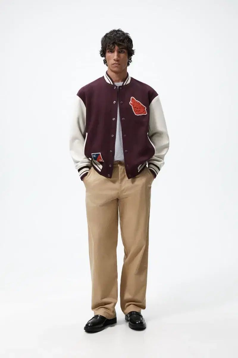 新品 ZARA(ザラ) ZARA パッチ ボンバー ジャケット ブルゾン L