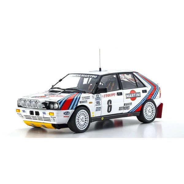 新品 京商オリジナル 1/18 ランチア デルタ HF 4WD モンテカルロ ”チーム ランチア マルティニ” 1987 #6 完成品 KS08960A [佐川急便]